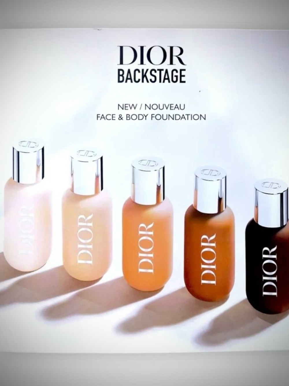 Dior Backstage Face & Body Foundation Sample Card